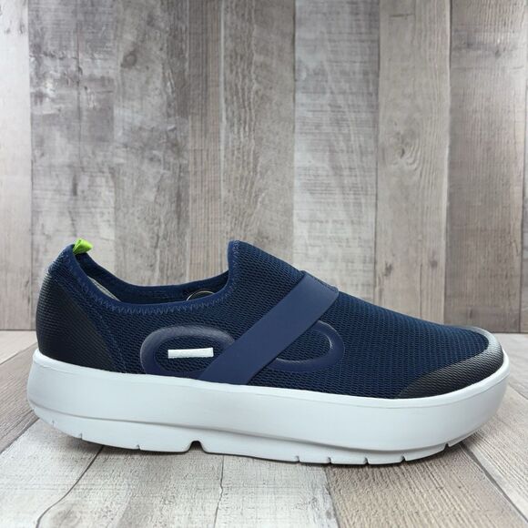 Oofos OOmg Men's Size 9 Low Recovery Shoes Sneakers Mesh Lightweight Navy Blue - Picture 7 of 12